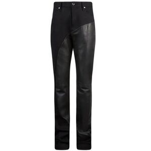 RTA Arwen Hybrid Jeans Size 27 Black Denim Leather